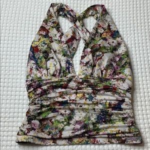 Floral halter top